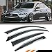 Fits for 2014-2019 Infiniti Q50 VIP JDM Clip-on Type Smoke Tinted Window Visor W/Chrome Trim