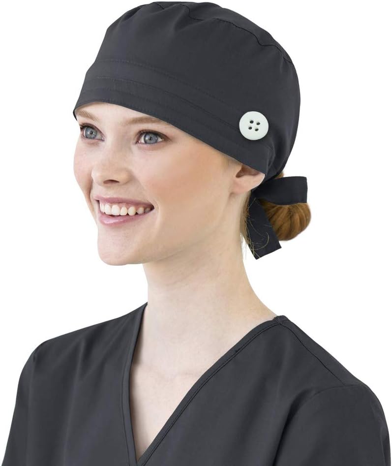 Watonic Adjustable Scrub Cap Sweatband Cotton Bandage Bouffant Hat