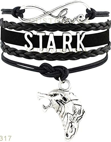 STARK Wolf Love Game of Thrones Charm Bracelet Gift Infiniti Jewelry