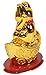 M.V. Trading Japanese Maneki Neko Fortune Cat Lucky Solar Powered Lucky Waving Arm Cat Sitting On Gold Bar, Gold, 5-Inches