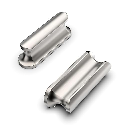 9BUILD 6 Pack 2 Inch Brushed Satin Nickel Cabinet Knobs Drawer Knobs Kitchen Cabinet Knobs Knobs for Cabinets Dresser Knobs Knobs for Dresser Drawers