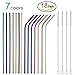 MultiColor Colorful Stainless Steel Straws Set of 14