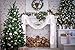 Christmas Tree Iridescent White Tinsel Garland 18ft Metallic Streamers Unicorn and Winter Wonderland Party Happy New Year Ceiling Hanging Decorations