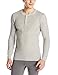 Fruit of the Loom Men's Classic Midweight Waffle Thermal Henley Top, Light Grey Heather, Medium