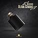 Ceramic Flask, Glass Flasks For Liquor, For Men and Women, Alcohol Drinking Hip Flask, Groomsmen Gift - Black
