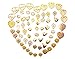 Yansanido 100 Gram Assorted Heart Gold DIY Antique Charms Pendant Mixed Charms Pendants Necklace Bracelet Wedding DIY Craft Making Accessory (100g Heart Gold)