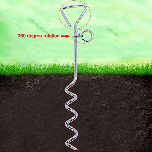 EWONICE Set of 4 Trampoline Anchor Kit, Trampoline Accessories Includes Tie Downs with Ground Stakes