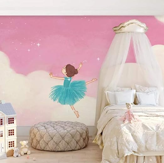 Avoir Images 3d Papier Peint Non Tisse Papier Peint Fille Chambre Rose Murale actualisé par