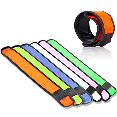 esonstyle 6 Halloween Safety Lights Glow Band Safety Gear Lights for Cycling Walking Running, Replaceable Battery 4 Modes Lights for Running at Night