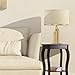 Topeakmart Wood Curved Legs Square Accent Side End Tables with Bottom Shelf Nightstands Bedroom Living Room Furniture, Espresso Finish