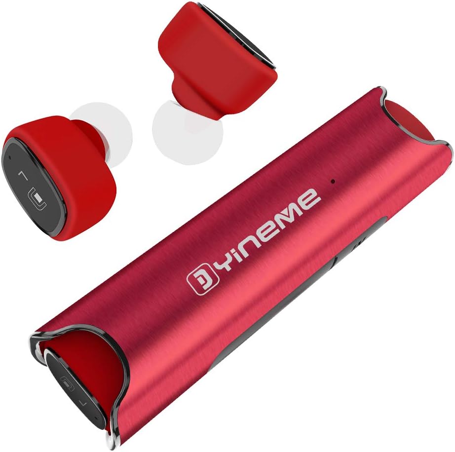 Wireless Headphones Bluetooth 5.0 Low Latency, 5 Hours Playtime True Wireless Earbuds, YINEME IPX7 Waterproof Bluetooth Earbuds, Noise Cancelling Headphones w/Mic & Charging Case, Stereo Deep Bass