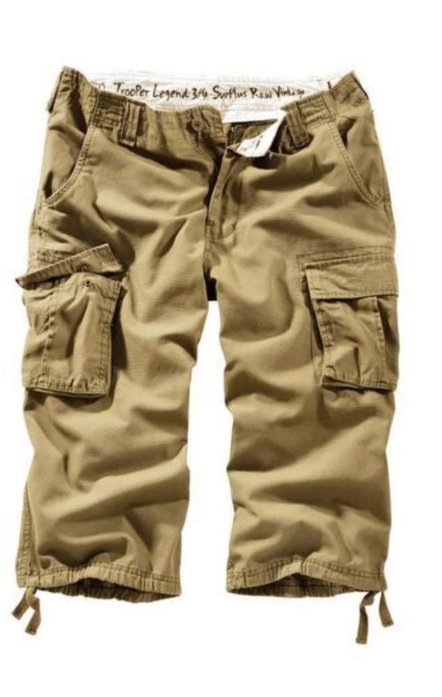 Surplus Raw Vintage Men´s Cargo Trooper Legend 3/4 Shorts, Beige, L