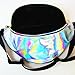 MOUNCHAIN Waist Packs by Women's Shiny Laser Holographic Waist Fanny Packs with Adjustable Waistband-Smartphone Money Coins Keys Passport Holder Blue