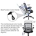 Kerms Ergonomic Adjustable Swivel Office Chair With Lumbar Support and Rollerblade Wheels-Mid Back With Breathable Mesh-Thick Seat Cushion-Flip Up Arms,Desk Chair Black