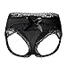 ETAOLINE Womens Hipsters Bowknot Strappy Panties Lace Underwear Lingerie Black