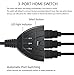 HDMI switch, Premium Quality 3 Port HDMI Splitter with Pigtail Cable Support Full HD 3D 1080p