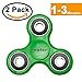 Fidget Spinner, [2 pack] iVoler Hand Spinner EDC Toy Tri-Spinner Ultra Durable Bearing Non-3D printed Fidget Focus Novelty Toy (Green)