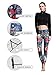 FINEMORE Women Girl High Waist Printed Yoga Pants Stretchy Pilates Workout Sport Yoga Leggings Regular Plus Size