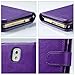 J.west Galaxy Note 3 Case, Galaxy Note 3 Wallet Case,Premium PU Leather Case Magnetic Wallet Credit Card ID Holder Flip Cover Case with 9 Card Slots Wrist Strap Case for Note 3 Purple