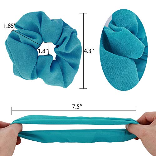 2 Scrunchies+Cehomi+Chiffon+Scrunchy+Ponytail