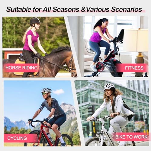 MEETWEE Cycling Shorts for Women, 4D Padded Cycling Shorts Women's Quick Dry Cycling Tights Breathable Non-Slip
