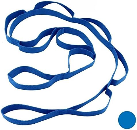 Wacces Yoga Strap Stretch Multi-Grip Fitness Pilates Stretching Belt Multicolor (BLue)