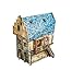 KERANOVA Clever Paper Medieval Town School 3D Puzzle, 16.5 x 14 x 11 cm