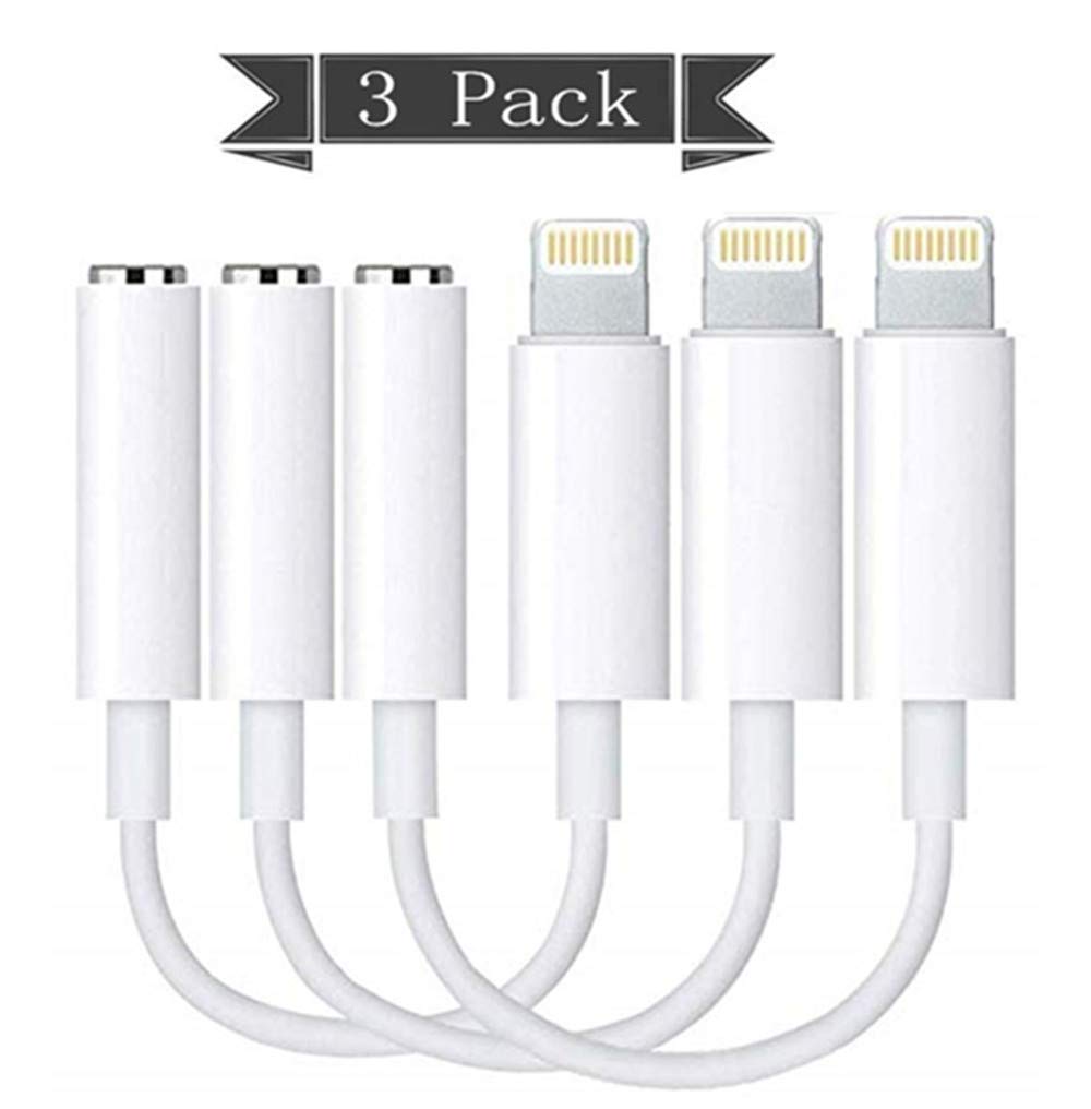 iPhone Headphone Adapter (3 Pack),Ergonflow Compatible with iPhone 7