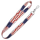 American Flag Patriotic Lanyard