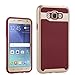 Aobiny Hard Bumper Hybrid Soft Rubber Skin Cell Phone Case Mobile Cover For Samsung Galaxy J7 (Red)