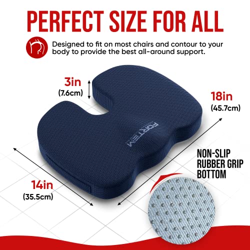 FORTEM Chair Cushion, Seat Cushion for Office Chair, Lumbar Support
