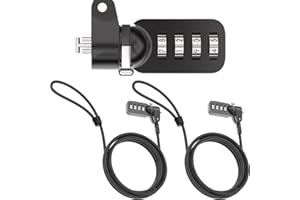 DKARDU Laptop Security Lock Cable, 4 Digital Password Protection Computer Cable Security, Anti Theft Lock Compatible for Dell