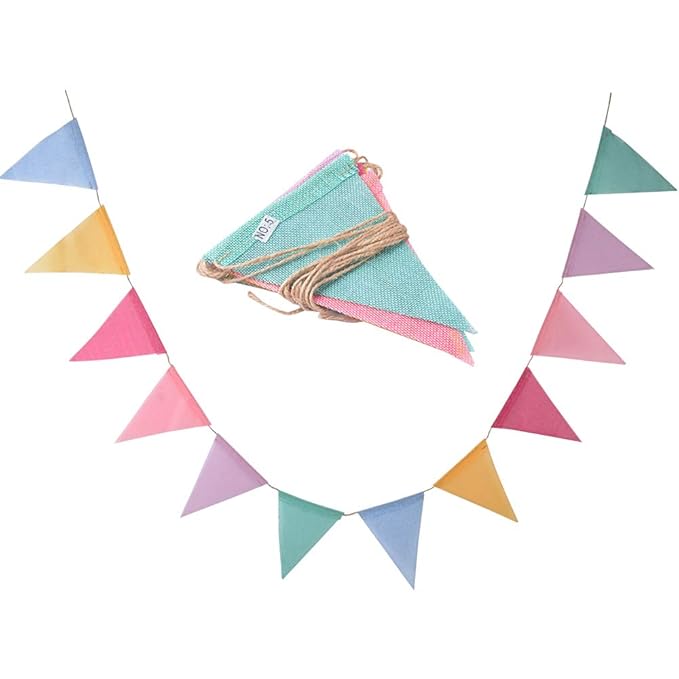 GIDWRIY 3er Set Wimpelketten Outdoor - Bunte Partygirlanden Für Garten & Kinderzimmer