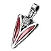 BestAmulets Wolf Necklace for Women or Men - Arrowhead Steel Pendant Jewelry - Sparkling Red - 18 Inch