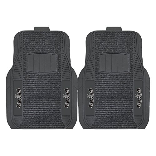 Fanmats 13846 NBA San Antonio Spurs Front Row Vinyl/Nylon Deluxe Car Mat - 2 Piece