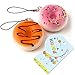 KUUQA Jumbo Squishies Strawberry Cake and Mini Squishy Donuts Scented Slow Rising Silly Kawaii Squishies Charms Kids Toys Gift Party Favors Supplies 3 Pieces(Donuts Random Color)