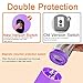 EgoEra Portable Mini Personal Powerful Electric Juicer 450ml Sports Bottle Cup Blender Maker with Six Leaves Blade and Built-in 2200mAh Rechargeable Battery Power Bank, USB Charging Cable, Purple