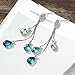 Neoglory Jewelry Mother's Day Gift Teardrop Crystal Three Colors Drop Earrings 3.14