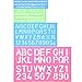 Shappy 4 Pieces Letter Stencil Alphabet Stencils Number Craft Ruler Decorative Plastic Letter Stencils Guides Set, Assorted Colors