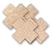 Nippies Women's Beige Crème Cross Waterproof Self Adhesive Fabric Nipple Cover Pasties (Size Small)