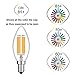 Joddge C35 Dimmable No Flicker LED Light Bulbs Candelabra 6W Equivalent 60W Incandescent E12 Base 2700K Warm White 6 Pack