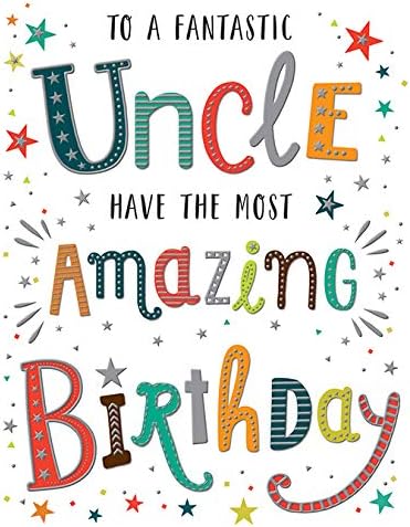 Modern Birthday Card Uncle - 8 X 6 Inches - Regal Publishing,Green|Grey - View #7