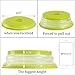 Ouchan Collapsible Microwave Plate Cover Green Colander Strainer for Fruit Vegetables,BAP Free and Non-toxic