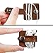 TOPHOME Cord Organizer Holder Headset Headphone Earphone Wrap Winder/Cord Manager Cable Winder with Genuine Leather Handmade Brown