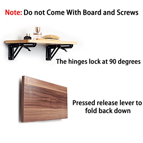 2 Sumnacon+Sturdy+Folding+Shelf+Brackets