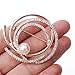 Tagoo Multi Circles Vintage Brooch Fashion Safety Pin Clip in Crystal Pearl for Women&Girls, Wedding/Banquet/Bouquet