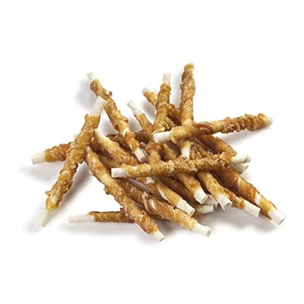 PET ‘N SHAPE CHIK ‘N HIDE TWISTS – CHICKEN WRAPPED RAWHIDE NATURAL DOG TREATS, SMALL, 16 OZ