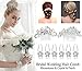Pack of 2 Bridal Wedding Hair Comb + 20pcs Crystal Pearls Hair Pins Women Hair Side Combs Bridal Head Pin Headpiece