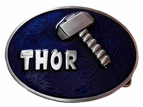 Marvel Comics THOR'S HAMMER Metal/Blue Enamel BELT BUCKLE