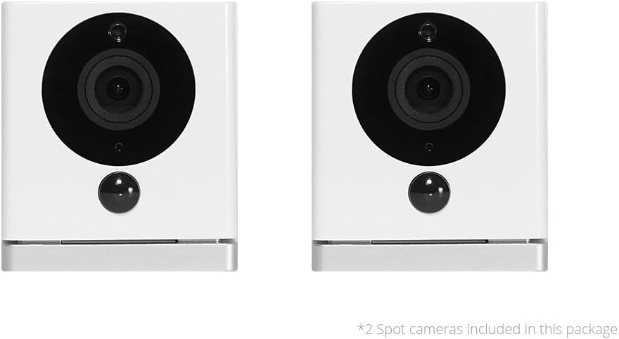 iSmartAlarm Spot HD Wi-Fi Security Camera (2pk) | 2-Way Audio Night Vision Motion Sensing | iSC5D, White